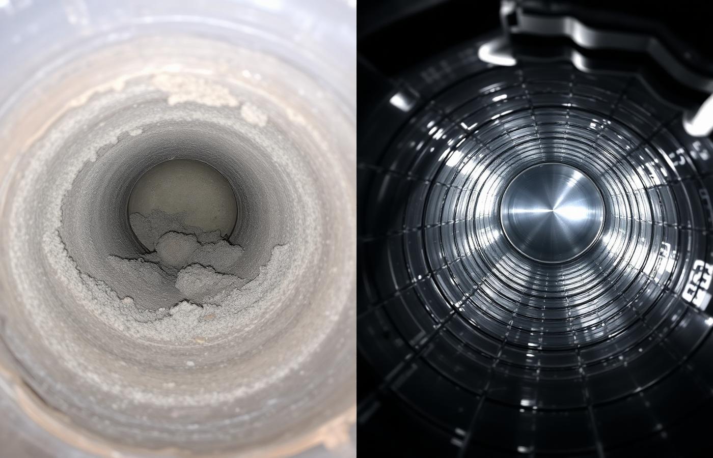 Before and after of an LA home air duct — Magnus Air Duct Cleaning results